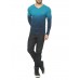 Gritstones Turquoise Full Sleeve V-Neck T-Shirt
